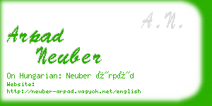 arpad neuber business card